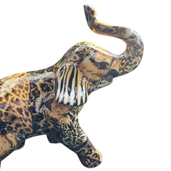 Glazed Artistic Elephant Figurine - Picture 5 of 5